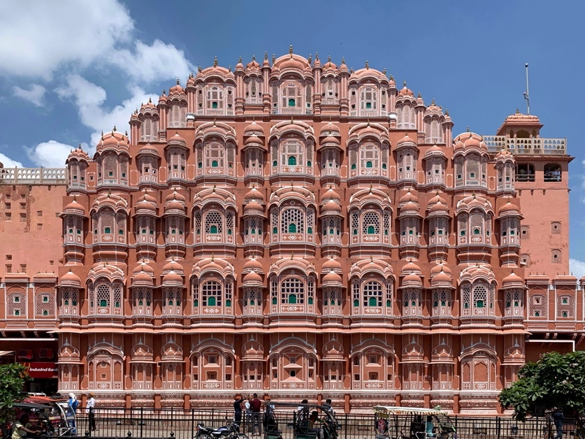Magnificent palace architecture with traditional Rajasthani design